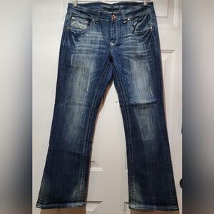 Cowgirl Tuff Women's Denim Blue Jeans 31x31 Boot Cut - "Indigo"